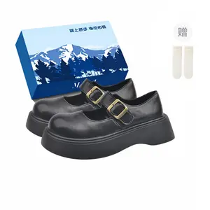 Туфли Мэри Джейн на платформе женские Fawn Miri, Black-Exclusive Shoe Box-Includes Socks