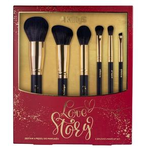 Набор кистей для макияжа Love Story для лица и глаз - 6 предметов Killys