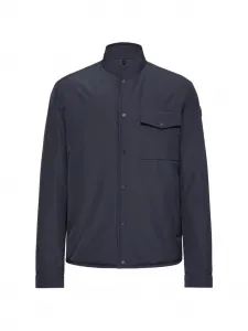 Жакет с высоким воротом и клапанами на карманах MONCLER, синий