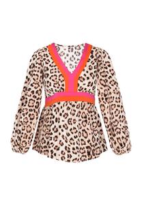 Блуза faina Fashion Look, коричневый/черный