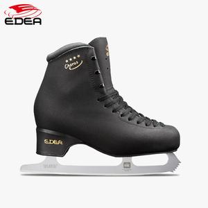 EDEA Коньки для фигурного катания Official Chorus Four-Star, 4-Star Two-Week Jump, черные (C Standard Version) + лезвия MK Flight Beginner, размер 41