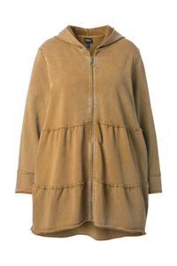 Толстовка с капюшоном на молнии Ulla Popken, светло-коричневый