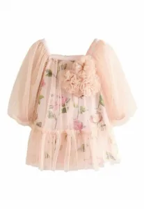 3D-Корсаж с блестками и цветочным узором. повседневное платье. Baker By Ted Baker, Pink