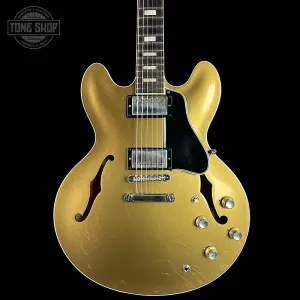Gibson Custom Dealer Select 1964 ES-335 Double Gold с черным стингером, ультралегкая состаренная с чехлом 131339