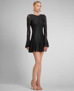 Женское мини-платье Alanna из фактурной вязки с круглым вырезом RACHEL Rachel Roy, Black