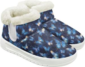 Зимние женские ботильоны на низком каблуке, широкая посадка, с удобной посадкой, теплые зимние ботинки для женщин Qoiuvncy, Butterfly