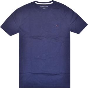 Мужская футболка Tommy Hilfiger из эластичного джерси с круглым вырезом, серая, Navy