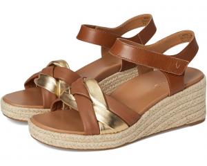 Туфли VIONIC Saratoga Espadrille Sandals, цвет Tan/Gold Leather