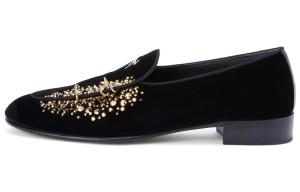 Giuseppe Zanotti Бархатные мокасины с заклепками Alvaro