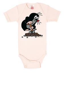 Logoshirt Детский боди "Маленький крот" - с принтом в розовых тонах