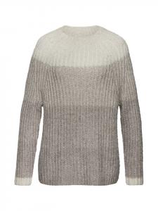 Свитер с воротником-стойкой бежево-серого цвета LASCANA