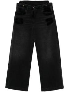 The Attico джинсы с многослойной талией, черный
