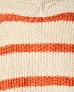 Женская кофта с вырезом и полосками 830 Green Coast, оранжевый