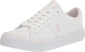 Кроссовки POLO RALPH LAUREN Girl's Sayer (Little Kid), белый/розовый/светло-розовый
