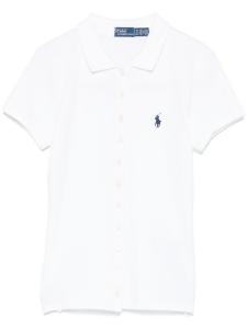 Polo Ralph Lauren рубашка с вышивкой Polo Pony, белый