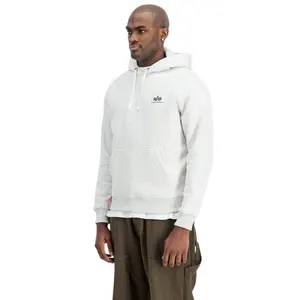 Худи Alpha Industries Basic Small Logo, серый