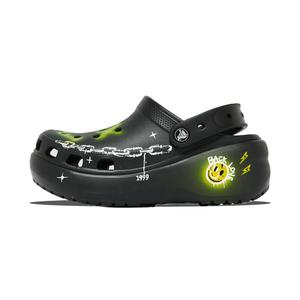 Классические сабо на платформе Graffiti 1999, унисекс, зеленые, желтые Crocs, Green Yellow