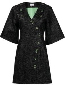GANNI платье мини с блестками, черный