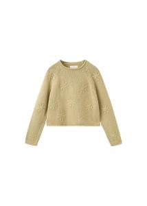 MANGO KIDS Свитер 'Barley' в пастельно-зеленом цвете