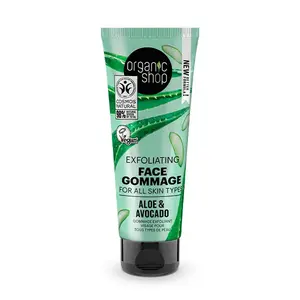 Увлажняющий скраб для лица Exfoliating Face Gommage Aloe & Avocado Organic Shop, 75 ml