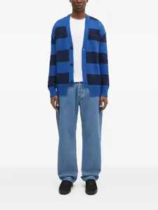 Полосатый кардиган на пуговицах Aries, синий