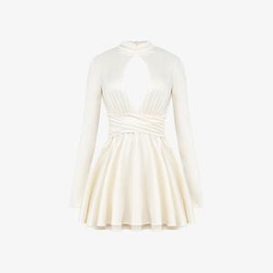 Платье мини aryana из эластичного атласа с бантом House Of Cb, белый