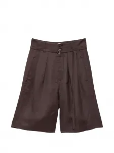 Плиссированные строгие шорты Tela, коричневый