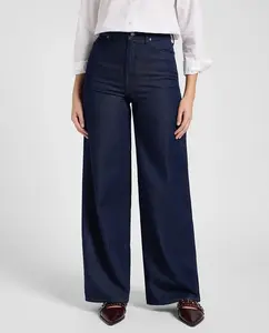 Женские джинсы-карандаш Stella с высокой талией и расклешенными штанинами Lee, темно-синий