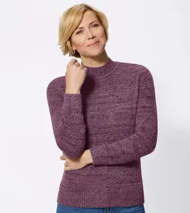 Свитер с воротником стойкой Classic Basics "Пуловер", фуксия