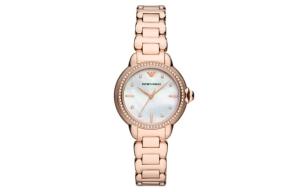 Трехстрелочные часы из нержавеющей стали с розовым золотым покрытием EMPORIO ARMANI