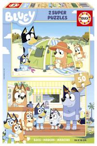 Educa, Пазл, синий (деревянный), 2 х 50 шт.