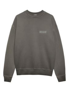 MSGM хлопковая толстовка с логотипом, серый