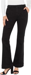 Брюки Liverpool Los Angeles Mid-Rise Flare Trousers, Black Rinse
