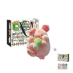 Очаровательный пухлый щенок, милый щенок обнимает куриную ножку плюшевая кукла 25 см высотой LALABABY