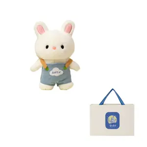 Милый комбинезон Winky Rabbit сопровождающая и успокаивающая плюшевая кукла высота 22см OU DI PIG