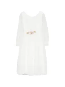 Платье из кружев с цветочным узором Amaya, белый