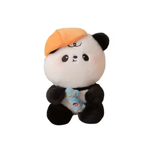 Плюшевая кукла Auspicious Panda, мультяшная, креативная, очаровательная, милая, мягкая, высота 23 см Pissie