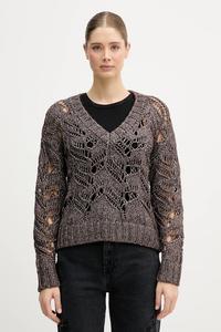 Свитер из шерстяной смеси Sisley, коричневый