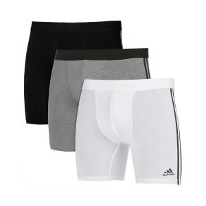 Боксеры мужские 3 шт Adidas, 3 шт (Черный+Серый+Белый)