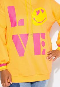 Толстовка с капюшоном LOVE SMILEY MOTIV Angel of Style, оранжевый