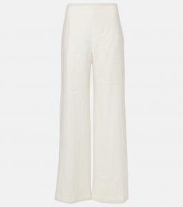 Льняные брюки Ilride с высокой талией и широкими штанинами Faithfull, белый
