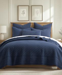 Комплект постельного белья Ballou из 3 предметов, обработанный ферментами, размер King/California King Levtex, Navy