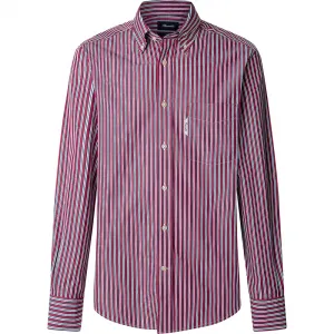 Рубашка Façonnable Reg из поплина с длинными рукавами, розовый