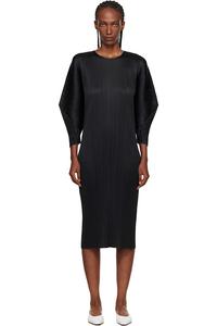 Платье миди Skyline Pleats Please Issey Miyake, черный