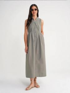 MixRay Платье-рубашка в пастельно-зеленом цвете