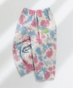 Брюки, окрашенные в технике тай-дай, сшитые вручную (можно носить в комплекте), длина 10 дюймов.