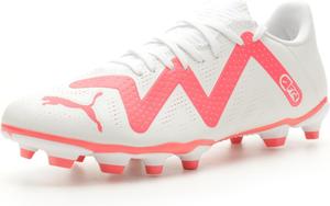 Футбольные бутсы Puma Future Play Firm для мужчин, искусственное покрытие, Puma White-fire Orchid