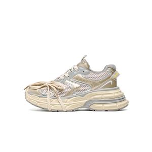 Кроссовки женские толстые низкие золотистые Eblan, золотой