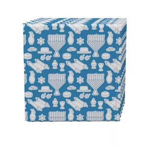 Набор салфеток, 100% полиэстер, набор из 4 шт., 18х18 дюймов, праздник Кидуш