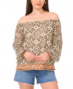 Женская блузка с принтом и открытыми плечами Vince Camuto, Birch